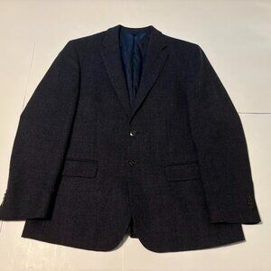 Jos. A. Bank 1905 Collection Navy Tailored Fit Tweed Sportcoat Size 42 Regular